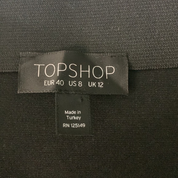 Topshop Black Pencil Skirt w/ Eyelet Womens Size: 8 - Picture 7 of 7